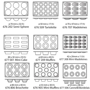 Hendi Forma silikonowa - CANNELE BORDELAIS x 8 szt. wypieku 677506 - Akcesoria gastronomiczne - miniaturka - grafika 4