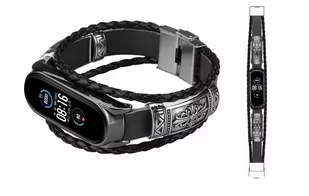 Opaska Zamienna Do Xiaomi Mi Band 5 Pasek Skórzany - Akcesoria do smartwatchy - miniaturka - grafika 1