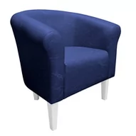 Fotele - ATOS Fotel Milo AL15 granat nogi 20 białe - miniaturka - grafika 1