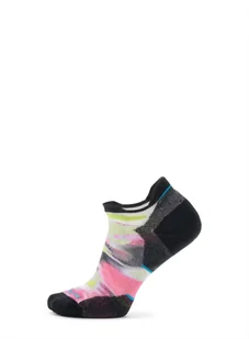 Skarpety merino damskie Smartwool Run Targeted Cushion Brushed Print Low Ankle Socks - power pink - Skarpetki sportowe męskie - miniaturka - grafika 1