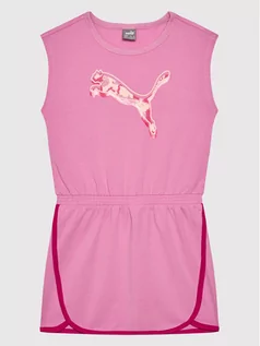 Sukienki i spódniczki dla dziewczynek - Puma Sukienka codzienna Alpha 846940 Różowy Relaxed Fit - grafika 1