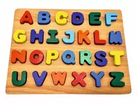 Układanki dla dzieci - Układanka Alfabet duże litery drewniana - miniaturka - grafika 1