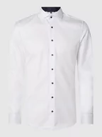Koszule męskie - Koszula biznesowa o kroju Slim Fit z bawełny - miniaturka - grafika 1