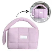 Biżuteria - akcesoria - Kosmetyczka damska pikowana kuferek z rączką 18,5 x 12,5 x 13 cm KS140FIO - miniaturka - grafika 1