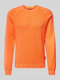 Sweter z dzianiny z raglanowymi rękawami model ‘ZANCA’ - Swetry męskie - miniaturka - grafika 1
