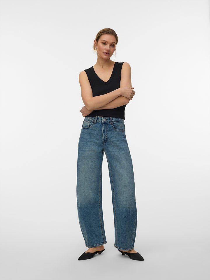 Vero Moda Top w kolorze czarnym