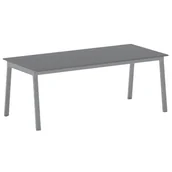 Stoły warsztatowe - B2B Partner Stół PRIMO BASIC z szarosrebrnym stelażem, 2000 x 900 x 750 mm, grafitowy 499072 - miniaturka - grafika 1