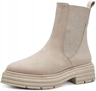 Botki damskie - Marco Tozzi Damskie Botki Beżowe Wsuwane 39 1Żdi - miniaturka - grafika 1