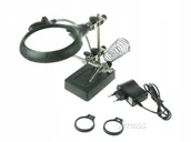 Mikroskopy i lupy - LUPA z LED DO LUTOWANIA 5x 8x TRZECIA RĘKA 5183 - miniaturka - grafika 1