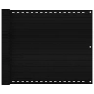 Markizy - Lumarko Parawan balkonowy, czarny, 75x400 cm, HDPE - miniaturka - grafika 1