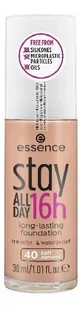 Essence - Stay All Day 16H Long Lasting Foundation - Wodoodporny podkład do twarzy - 30 ml - 40 - SOFT ALMOND - Podkłady do twarzy - miniaturka - grafika 1