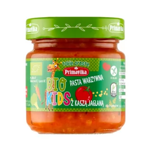 PRIMAECO (przetwory i pasty vege) PASTA WARZYWNA Z KASZĄ JAGLANĄ BEZGLUTENOWA BIO 160 g - PRIMAVIKA (BIO KIDS) - Pasty warzywne - miniaturka - grafika 2