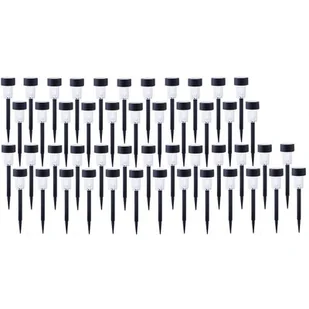 Saska Garden Saska Garden zestaw lamp solarnych plastikowych 4,7x30,5cm srebrny SASKA GARDEN - Lampy ogrodowe - miniaturka - grafika 1