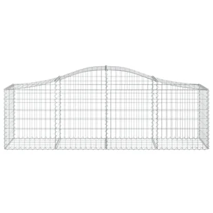 VIDAXL Kosze gabionowe, 3 szt, 200x50x60/80 cm, galwanizowane żelazo - Ogrodzenia - miniaturka - grafika 5