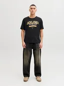 Koszulki męskie - Jack & Jones Koszulka "Logo" w kolorze czarnym - miniaturka - grafika 1