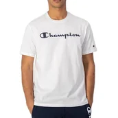 Koszulki męskie - Koszulka męska Champion 218284WW001 CREWNECK Biała - miniaturka - grafika 1