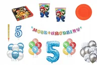 Miseczki i talerzyki dla dzieci - Zestaw Urodzinowy 5 urodziny Super Mario - miniaturka - grafika 1