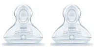 Smoczki do butelek - Smoczek silikonowy Nuk First Choice Size 1 Silicone Teat 2 szt - miniaturka - grafika 1