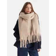 Apaszki i szaliki damskie - Szalik Calvin Klein Emblem Brushed LV04D8069G Beżowy - miniaturka - grafika 1