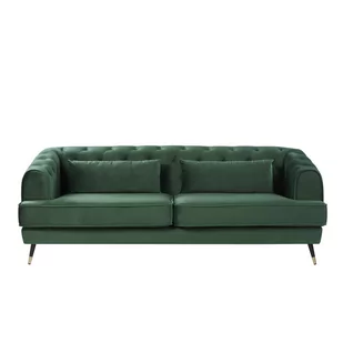 Shumee Shumee Sofa 3-osobowa welurowa zielona SLETTA 227018 - Sofy i kanapy - miniaturka - grafika 1