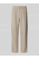 Spodnie męskie - Spodnie z zakładkami w pasie o kroju relaxed tapered fit z elastycznym pasem - CK Calvin Klein - miniaturka - grafika 1