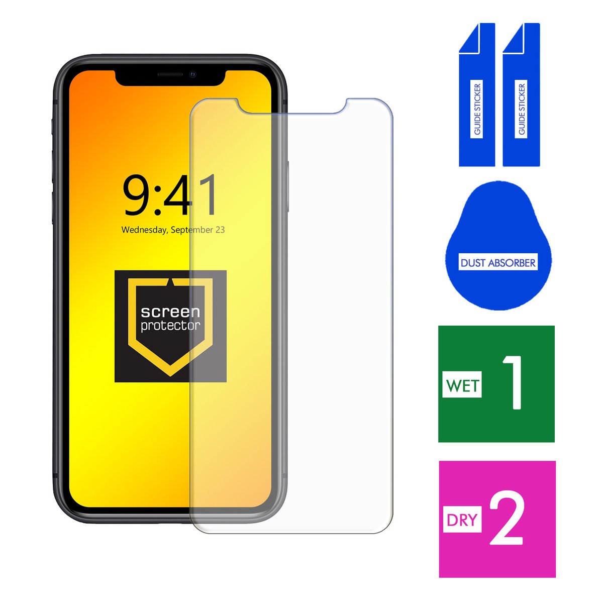 SZKŁO HARTOWANE DO APPLE IPHONE 11 SZYBKA 9H OCHRONNE PANCERNE