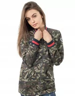 Kurtki damskie - Kurtka Damska Bomberka Długa US Bomber 1725 S Moro - miniaturka - grafika 1