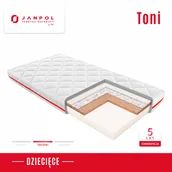 Materace - Materac dziecięcy TONI - JANPOL, Rozmiar - 60x120 cm, Pokrowiec - Puroactive - NEGOCJUJ CENY - miniaturka - grafika 1