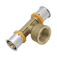 Łączniki, trójniki, kształtki - Trójnik KAN-therm Press z pierścieniem zaprasowywanym z GW 25xG3/4"x25 - miniaturka - grafika 1