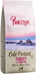 Purizon Coldpressed, indyk z olejem konopnym - 1 kg - Sucha karma dla psów - miniaturka - grafika 1