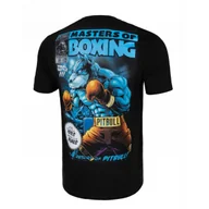 Odzież taktyczna i umundurowanie - PITBULL 190 Regular Series Master Of Boxing – Koszulka Czarna L - miniaturka - grafika 1