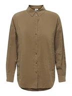 Bluzki damskie - Bestseller A/S Onliris L/S Modal Shirt WVN bluzka damska, Toffi, XS - miniaturka - grafika 1