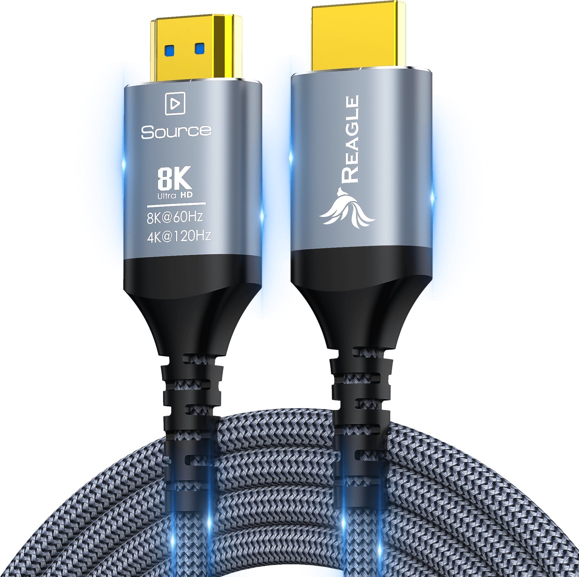 KABEL HDMI 2.1 5M OPTYCZNY 8K 4K 144Hz 120Hz AOC PRZEWÓD ŚWIATŁOWODOWY HDR