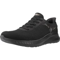 Buty trekkingowe damskie - Tenisówki Skechers Model Bobs Squad Chaos - C Kolor Czarny - miniaturka - grafika 1