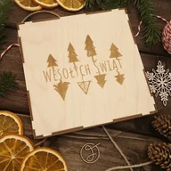 Ozdoby bożonarodzeniowe - Świąteczne pudełko - duże, różne wzory - miniaturka - grafika 1