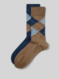 Skarpety z elastycznymi, prążkowanymi ściągaczami w zestawie 2 szt. - Skarpetki męskie - miniaturka - grafika 1