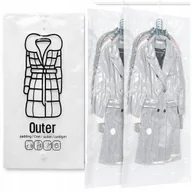 Pokrowce na ubrania - WOREK PRÓŻNIOWY NA UBRANIA 70x105 XXL POŚCIEL TORBY WISZĄCE MOCNY SZCZELNY - miniaturka - grafika 1