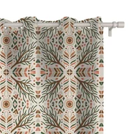 Zasłony - Zasłona WINTER wzór BN69 | Zimowe boho 150 x 150 cm tkanina standard - miniaturka - grafika 1