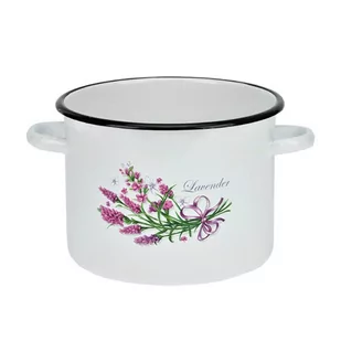 Garnek emaliowany bez pokrywki 18 cm Lawenda - 18cm - Garnki - miniaturka - grafika 1
