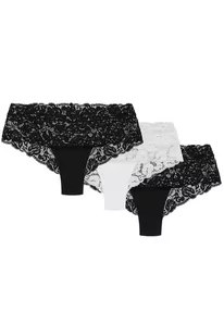 Wol-Bar Nova 3-pak czarny-czarny-biały S Majtki szorty - Majtki damskie - miniaturka - grafika 1