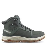 Buty trekkingowe męskie - Trekkingi Salomon Outchill Thinsulate™ Waterproof L47328100 Zielony - miniaturka - grafika 1