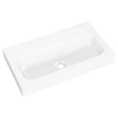 Umywalki - Umywalka MILET 35 Granitowa pure white 35 x 61 x 9 cm - miniaturka - grafika 1