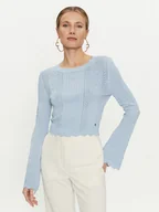 Swetry damskie - Guess Sweter Adaline W4GR08 Z2U00 Błękitny Regular Fit - miniaturka - grafika 1