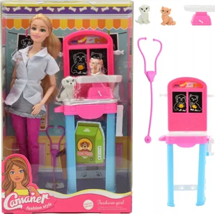 Skleplolki LALKA TYPU BARBIE WETERYNARZ I ZWIERZAKI ZESTAW - Lalki dla dziewczynek - miniaturka - grafika 1
