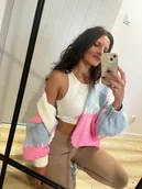 Swetry damskie - Kolorowy Sweter Damski Pastelowy - miniaturka - grafika 1