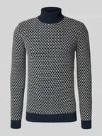 Swetry męskie - Sweter z dzianiny z golfem - miniaturka - grafika 1