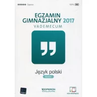 Podręczniki dla gimnazjum - Operon Język polski Egzamin gimnazjalny 2017 GIMN kl.1-3 Vademecum - Operon - miniaturka - grafika 1