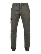 Spodnie męskie - Urban Classics AOP Glencheck Cargo Jog spodnie męskie z delikatnym wzorem w kratkę w 3 kolorach, rozmiary S - 5XL, ciemnoszary, 5XL - miniaturka - grafika 1