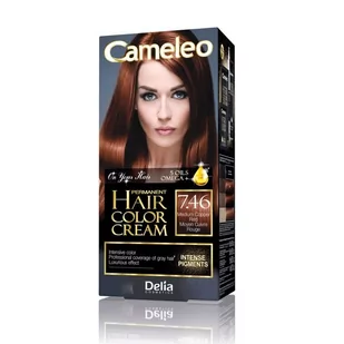 DELIA Cosmetics Cameleo HCC Farba permanentna Omega+ nr 7.46 Medium Copper Red 1op - Farby do włosów i szampony koloryzujące - miniaturka - grafika 1
