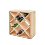 Regały - Regał na wino drewniany plaster miodu 52x52x52 cm - miniaturka - grafika 1